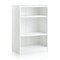 Modern White 3-Tier Bookcase with Storage Adjustable Shelves Cabinet for Living Room or Bedroom